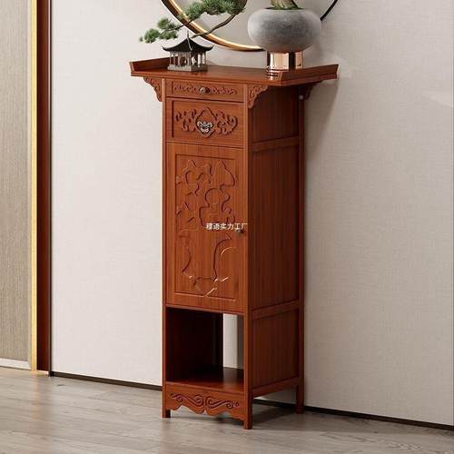 新案见详情中式现代简供台家用约带门柜桌案角仿古中式卧室小户立