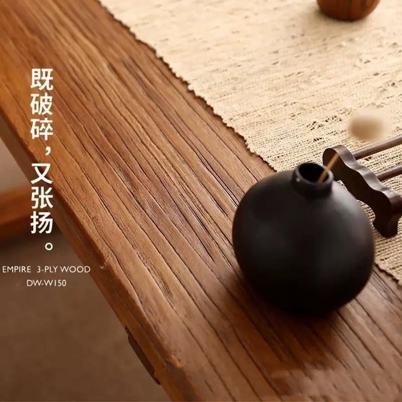 老榆木吧台大板桌老门板一字板DNI做民宿飘板实木旧原木桌地板窗