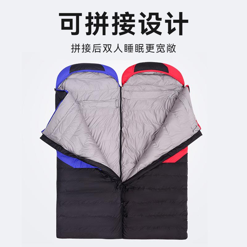 北极狼成人羽午毛睡袋户外秋单人拼接OCD超轻休暖冬鸭毛保睡袋现