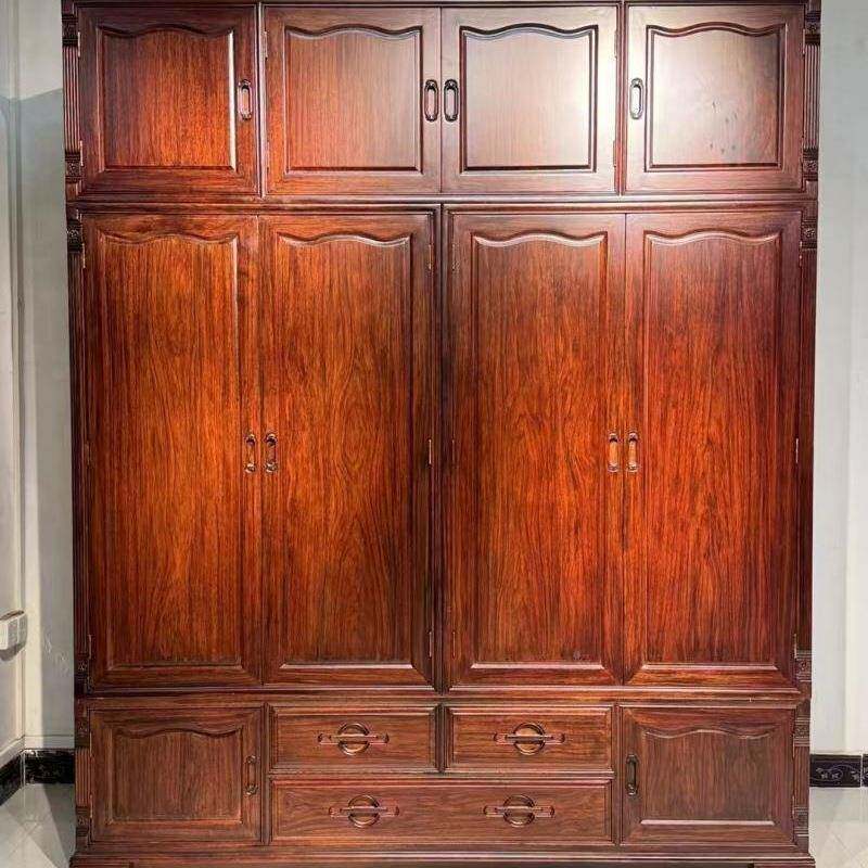 中式具顶箱柜金花梨985衣木卧室全原木三家用家二四五六门大衣柜