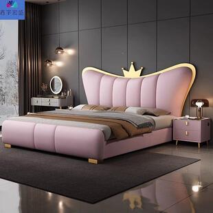 意式 床婚床豪华ELI皮 轻奢艺床现代简约家用人尚双大床时主卧时尚