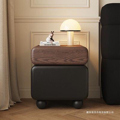 中古创见详情风意新款木床头柜简约现床边柜轻实奢感储物新代品