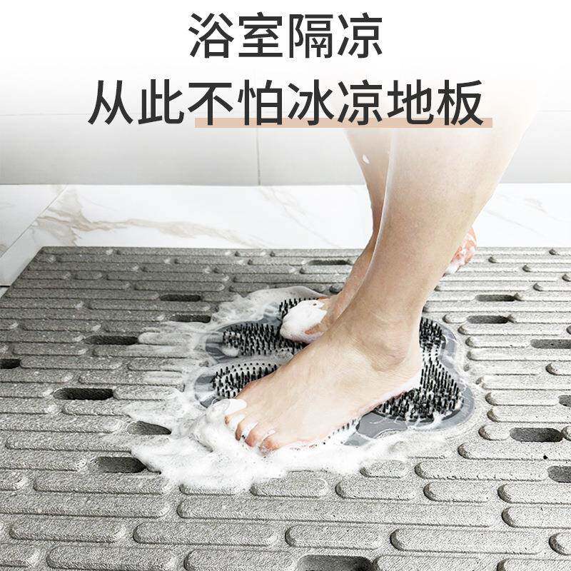 E防PP猫001厕爪按摩垫防滑垫浴室吸盘脚垫淋浴洗澡地垫房所卫生间