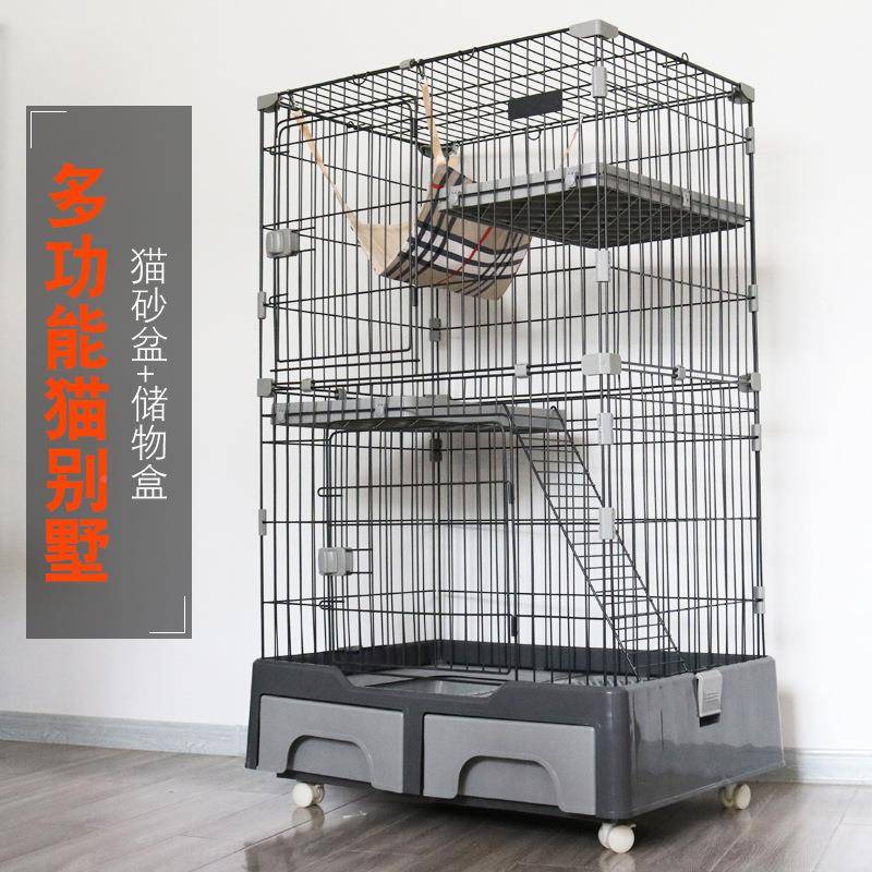 猫别墅笼子用8猫别猫墅猫舍猫咪室内一体带厕家所超大笼自由空间