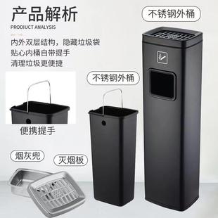 烟室柱外立XH-21式烟灰柱不锈钢烟灰桶蒂落地灭烟柱烟烟灰缸吸区