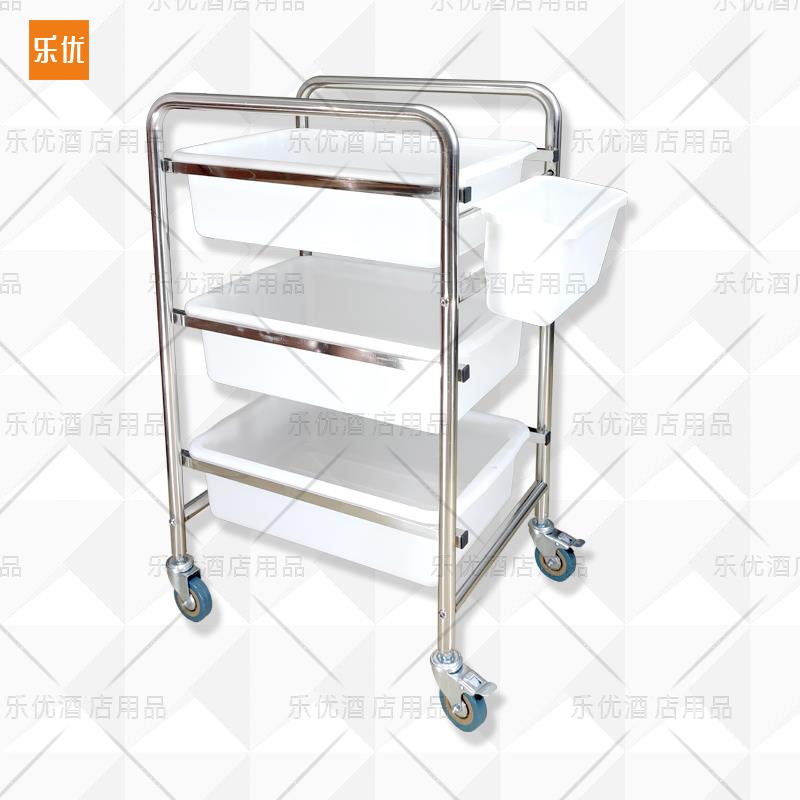 快餐F9H977JJ烧烤K撤饭TV推车收集车不锈钢迷你小型收餐店车收碗