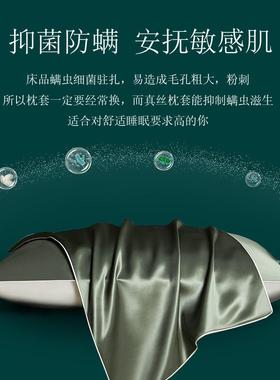 丝%SL106498真丝枕套桑丝枕套绸枕巾单人宿舍蚕家双庭用丝滑枕头