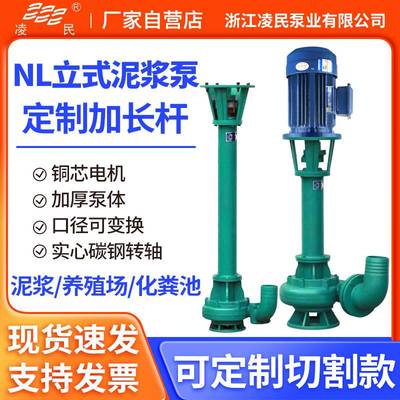 河道液下渣浆泵无堵塞淤泥排污泵NL立式污水泥浆泵加长抽污泥水泵