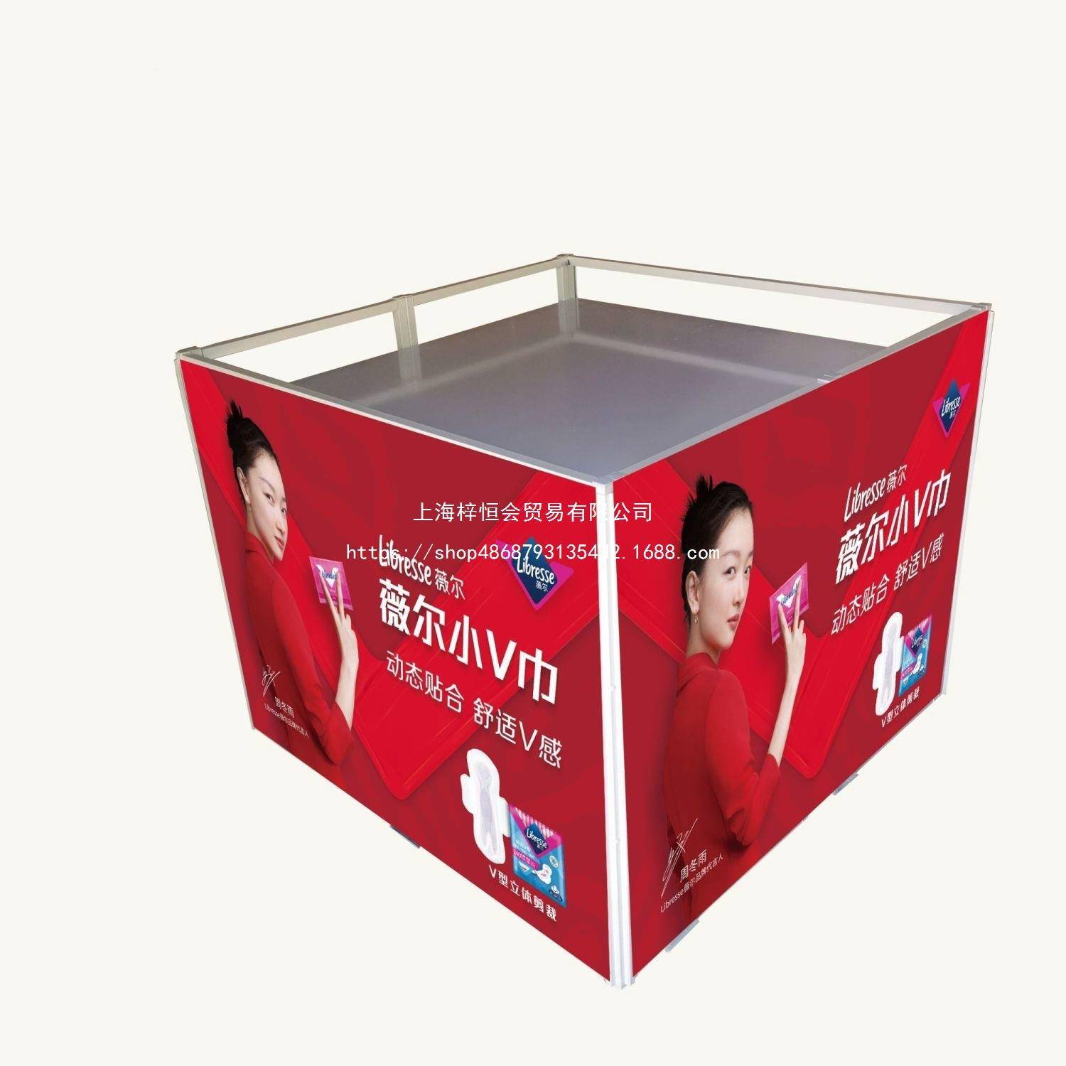铁质地堆新款堆头超市销促销台商498场折叠货架广桌促展花告车陈