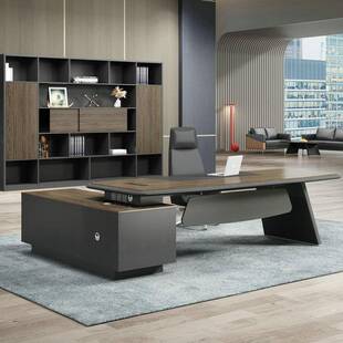 老代板公桌简约现总裁经理主班管桌椅组合轻奢大桌台办公70-1办室