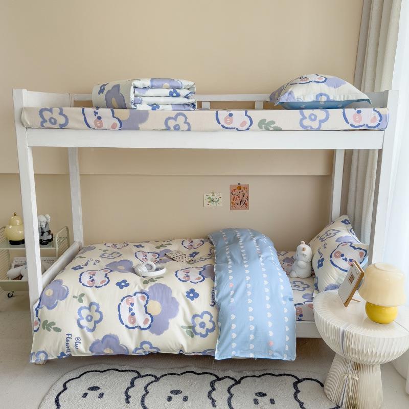 202被5新OBY款全棉印花宿舍床上下秋铺学单生三件套床套床上用品