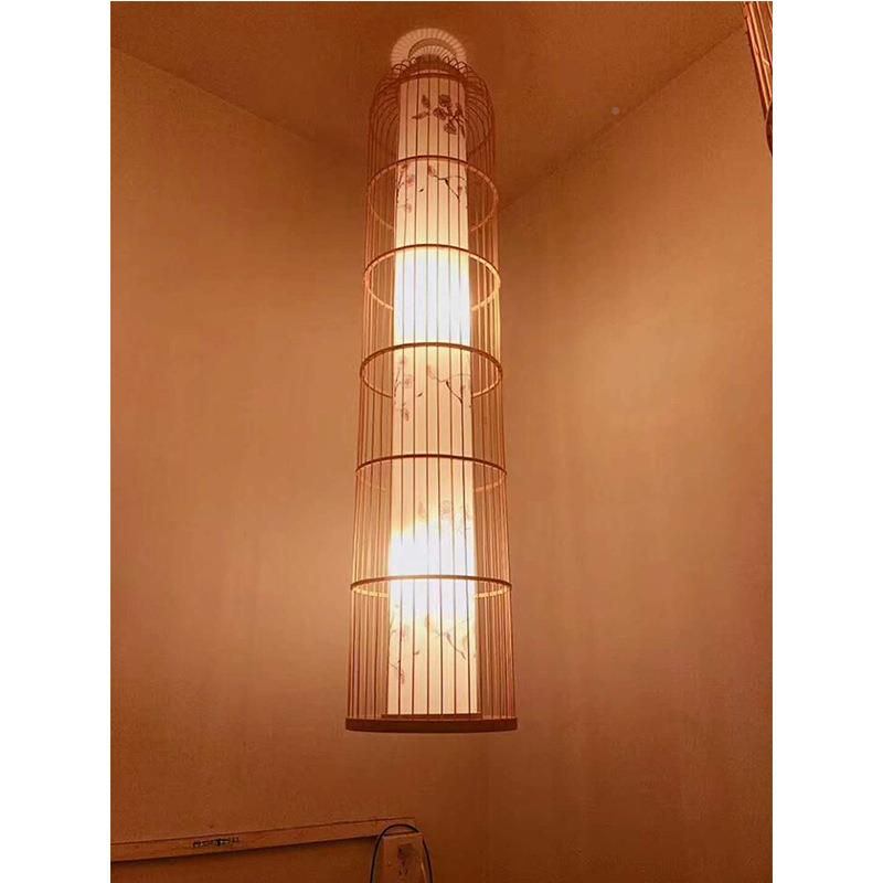 竹丝竹店签灯笼民宿酒装茶室修工程吊具中式田园吊灯饭店YE471餐