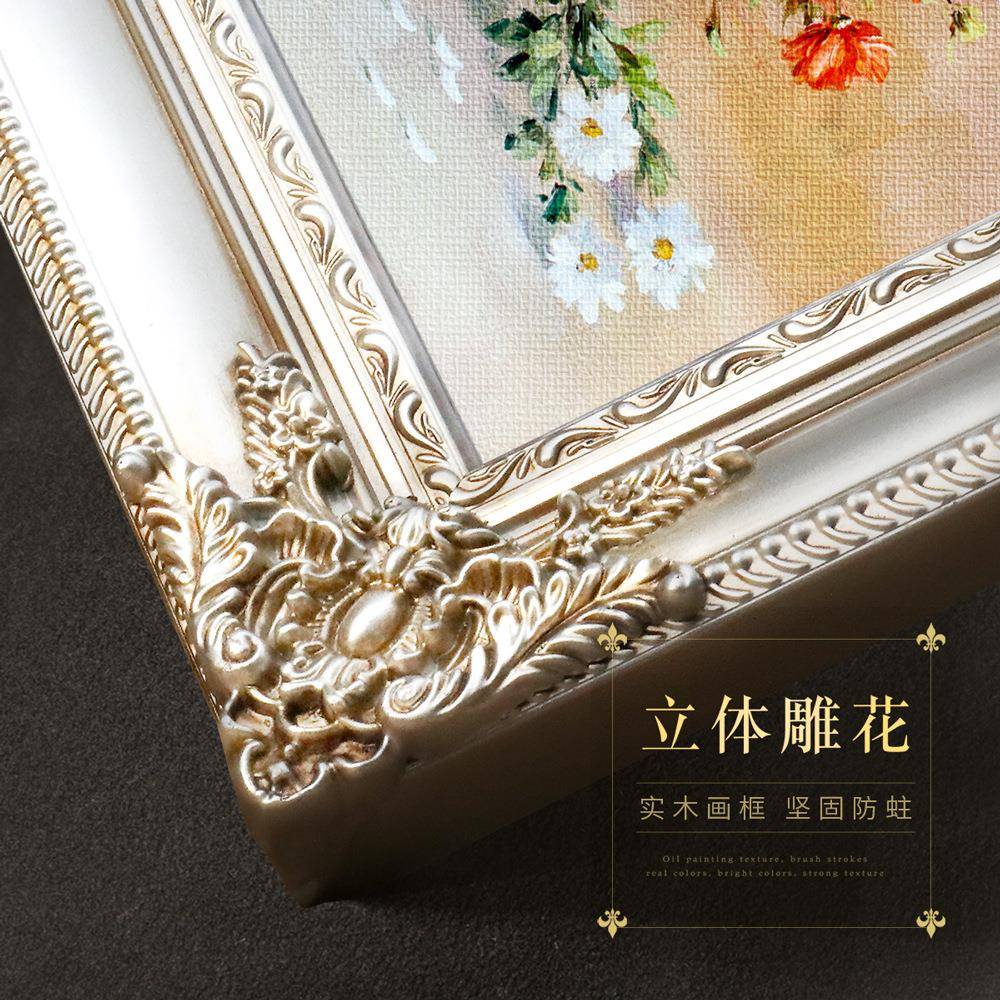 欧式卉大油画双联简欧厅挂沙发XM205006背景装饰画餐厅别墅客画玄