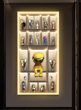 LED灯画入户玄关奢装饰画现代OZA轻太空壁人挂画进门廊客厅背景走