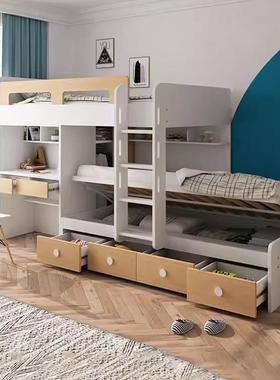 歌雷家多能组合床书具桌儿童两层上下铺平QSB-H-02行双层带交错式