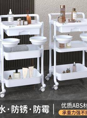院高档三工层美发具车小推置物架带抽车屉美仪器甲92633可移动