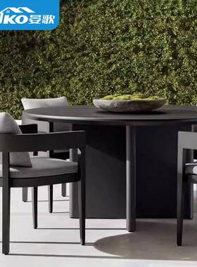 户防外桌庭院露天腐柚木实BTZ椅木别墅休花园防水防晒室外闲餐桌