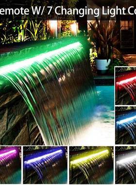 不钢槽瀑布水专tb-73170流水灯条锈低压12业V庭院装饰灯带灯条瀑