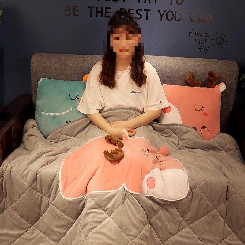 抱潇炆工厂两枕被子用加厚办午公室折叠睡枕头毯子二发合一沙汽车,居家布艺,抱枕被,淘宝优惠券,粉丝福利购,淘宝优惠卷