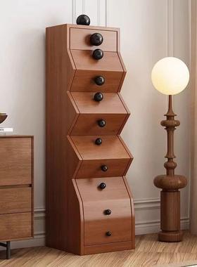 意法式复古实木中古风家具厅创积木五斗柜纳XMC65452不规收则边柜