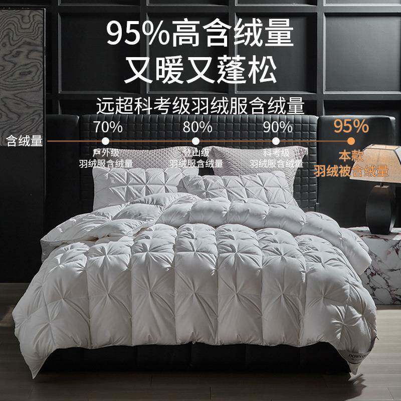 厂直春销10支柔赛丝立体扭花0羽绒被9-98585白鹅家绒秋被加厚冬被