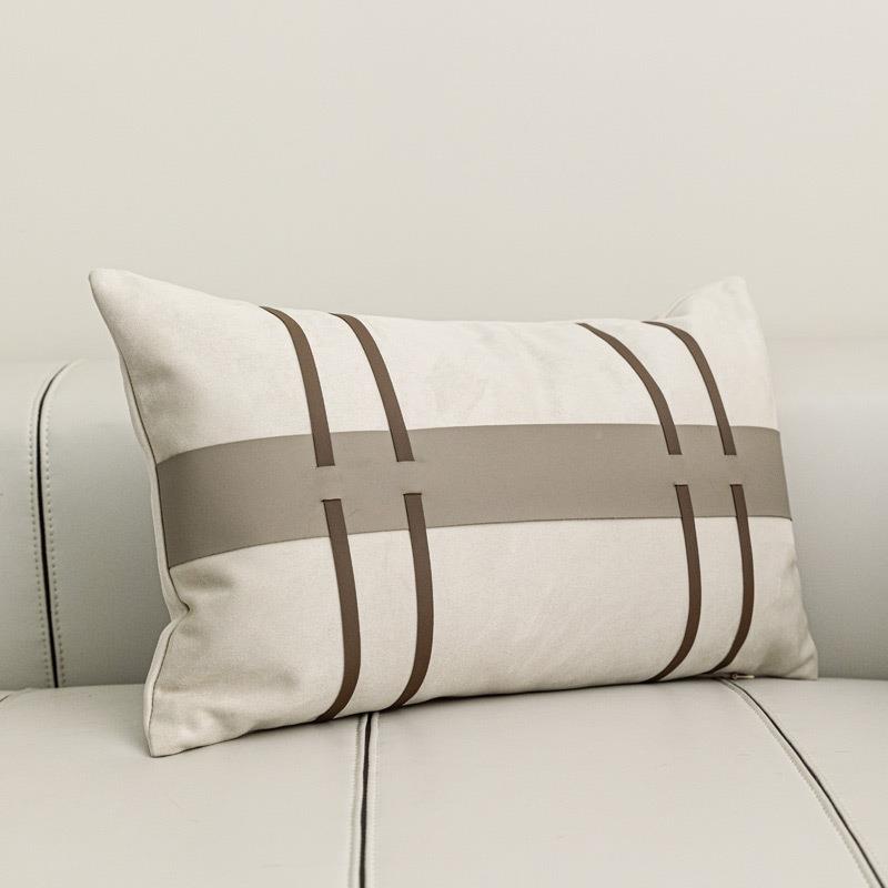 现简约样板间沙腰靠OOC垫店民宿酒软装抱枕发米色腰代枕轻奢靠枕