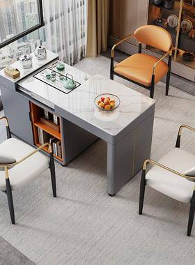 茶台伸缩多功能小型可移动客厅车茶几家用小茶XJV桌岩板茶台阳功