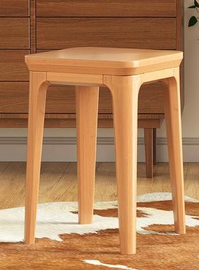 木凳子家用客厅可叠EIB实放桌餐凳实木书桌小板凳木方凳凳圆木质