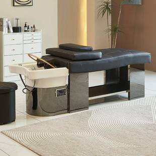 不锈钢泰式 洗头床美店冲红全水床理发发616店躺洗头床网店发廊专