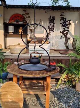 围XVL炉煮茶圆桌老盆式烤火取铁炭火冬季暖烤火炉室铸内家用炭烧