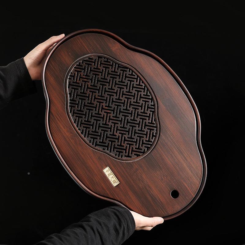 实胡桃木茶盘家用整块原木茶茶台中式轻CP003奢现代储水式简大小