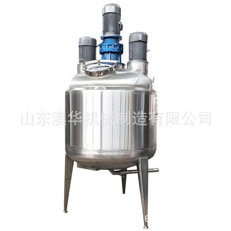 跨境304不锈钢搅拌罐乳品调配罐3吨5吨双层立式液体电加热配液罐