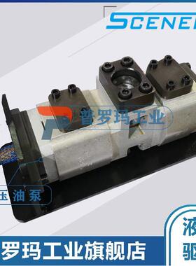 SCENERY双联内啮合齿轮泵S2NCB系列液压系统伺服齿轮油泵驱动