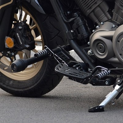 拿破仑250/450金吉拉450改装前后加大脚踏板挂挡刹车踏板加宽防滑