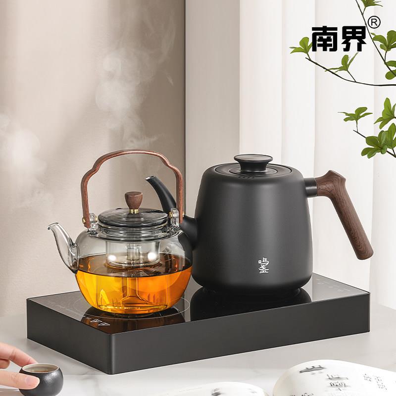鸣盏全自动上水烧水壶黑晶炉煮茶器多功能茶艺壶泡茶专用保温一体