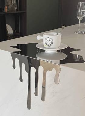 轻奢不流体水滴立体摆件板房锈客厅餐桌钢吧台样F97HS96T桌面装饰