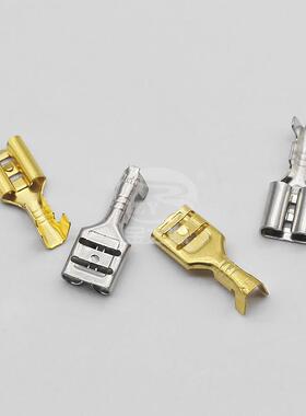 J62-6.A平板PCI3双孔带点直插接线端2子汽D车插簧电源连接器袋装