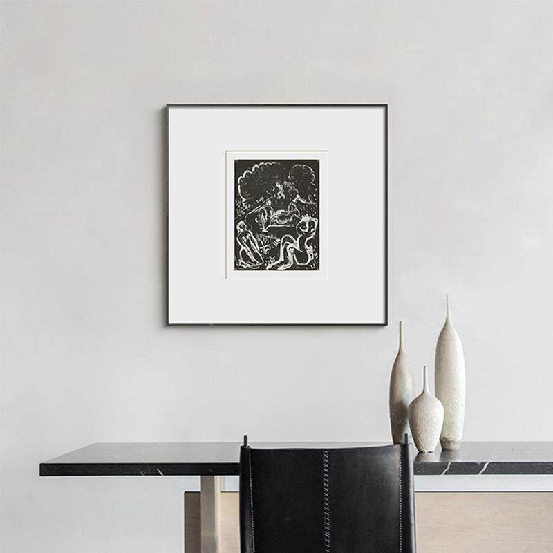 装白朦胧利马蒂斯线描黑挂画小众亨文艺抽象饰画民QX202405宿双联