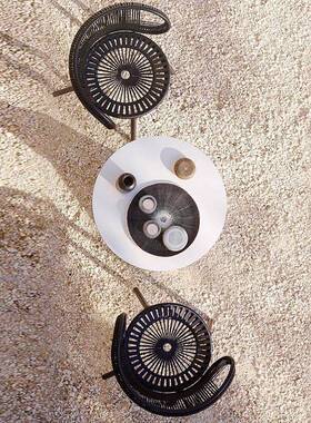 创墅意阳台休闲桌椅31964茶几组合别酒店样板户设计师款外间藤椅