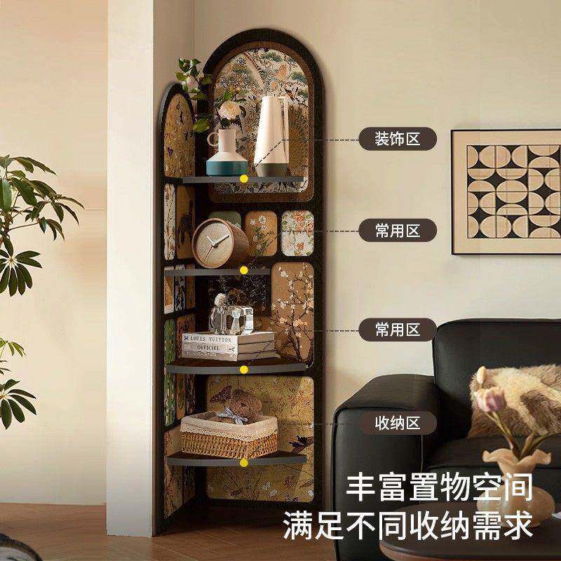 元落地饰画AL102076摆件装多层旁边装饰中客厅电视柜收纳柜古风置