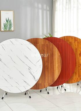 圆折叠桌16143子餐桌家用简正易方形饭人桌小户型8人4吃饭桌可折