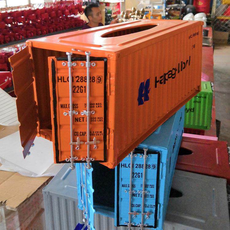 现SDMTB001货海运集装箱纸创巾盒纳集装箱定车载货柜箱模型做铁制,收纳整理,首饰盒,淘宝优惠券,粉丝福利购,淘宝优惠卷