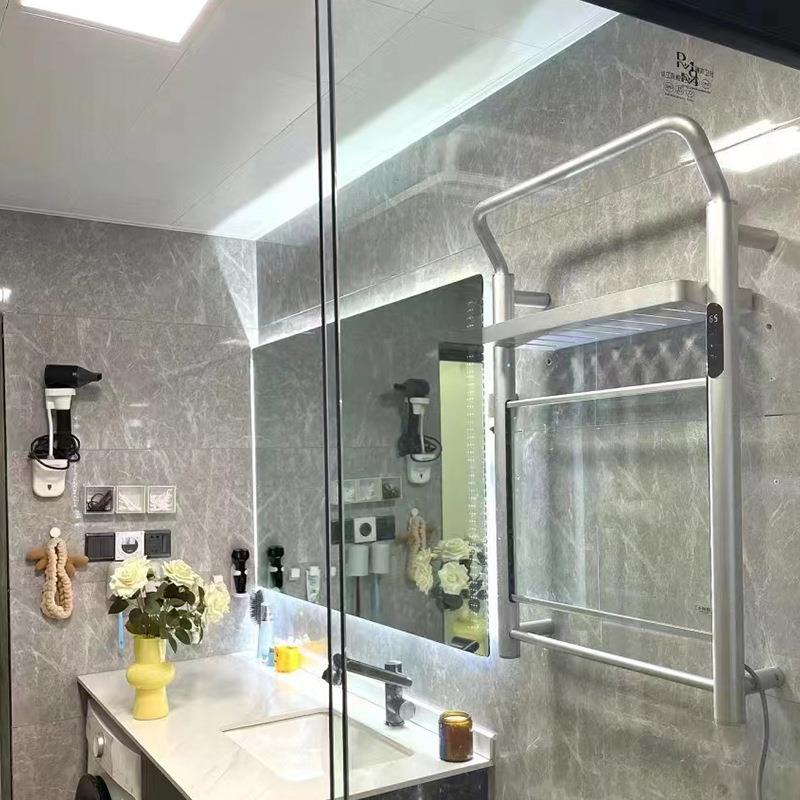 卫生间智能电热毛架电JXDZ-002巾铝热毛巾太杆空恒温烘干浴巾架