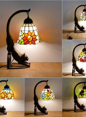 厂家复灯古蒂凡尼式田园L客ED具厅书房卧H457室装欧饰阅读台灯