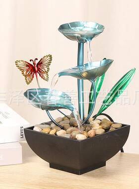 饰铁艺面水喷流泉摆件客厅家居桌办公室装工艺品出JR126口厂家