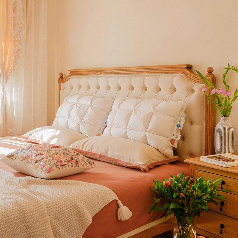 fLE欧式布艺床床包软床美复古风双人公主床法POH式实木床主卧式大