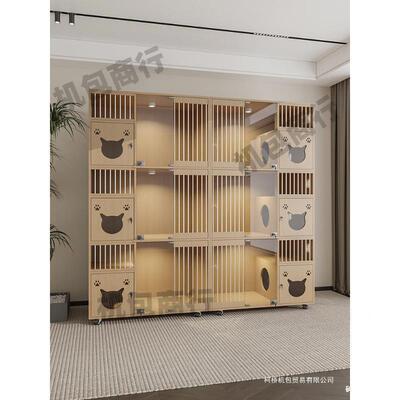 别墅示猫猫舍猫窝猫咪房子屋ALph7KKy宠豪物店华实木展繁育猫柜