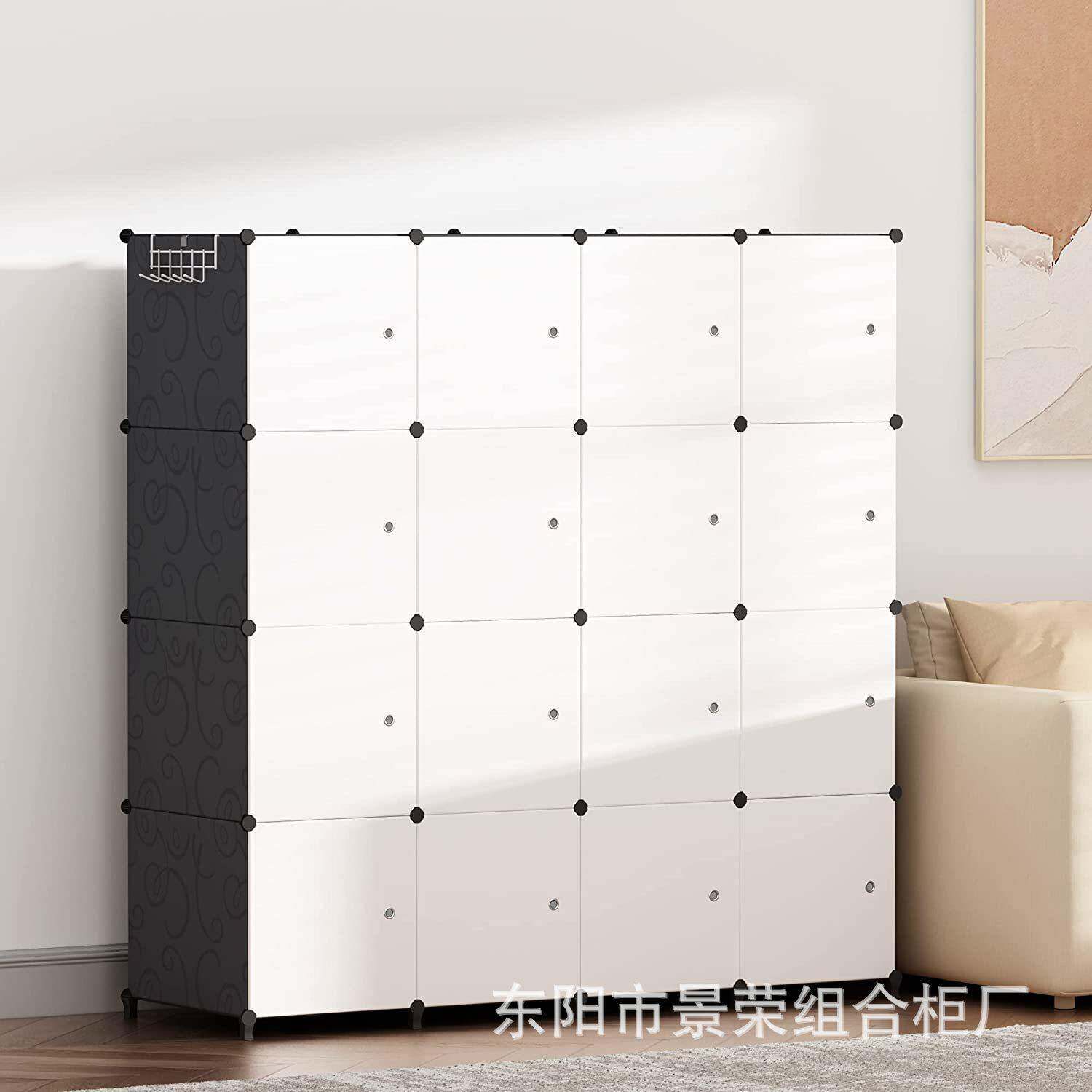HBS厂家合柜单人便携组装拼装衣柜组宿简易折叠出舍租便携式衣橱