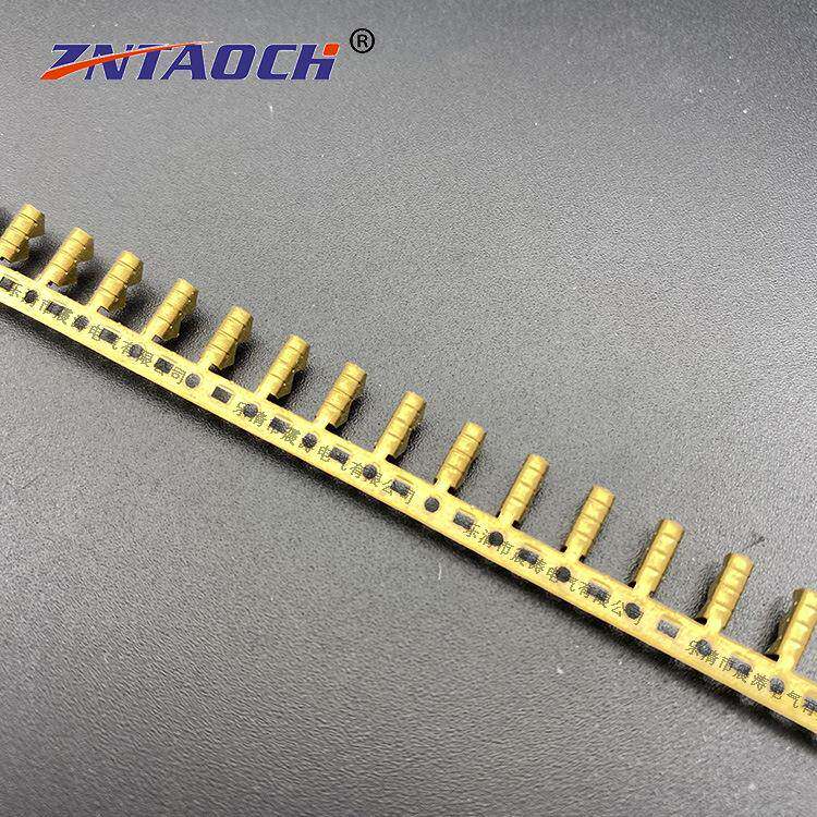 牙齿压线端小号S铜03端500只连带鲨鱼齿形扣小号S牙接线端子横排