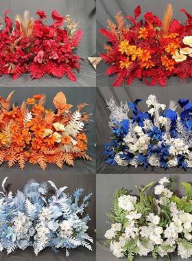 婚礼绢花款地路引花礼婚庆典T台排背景大装ALth$*&l饰花艺成品角